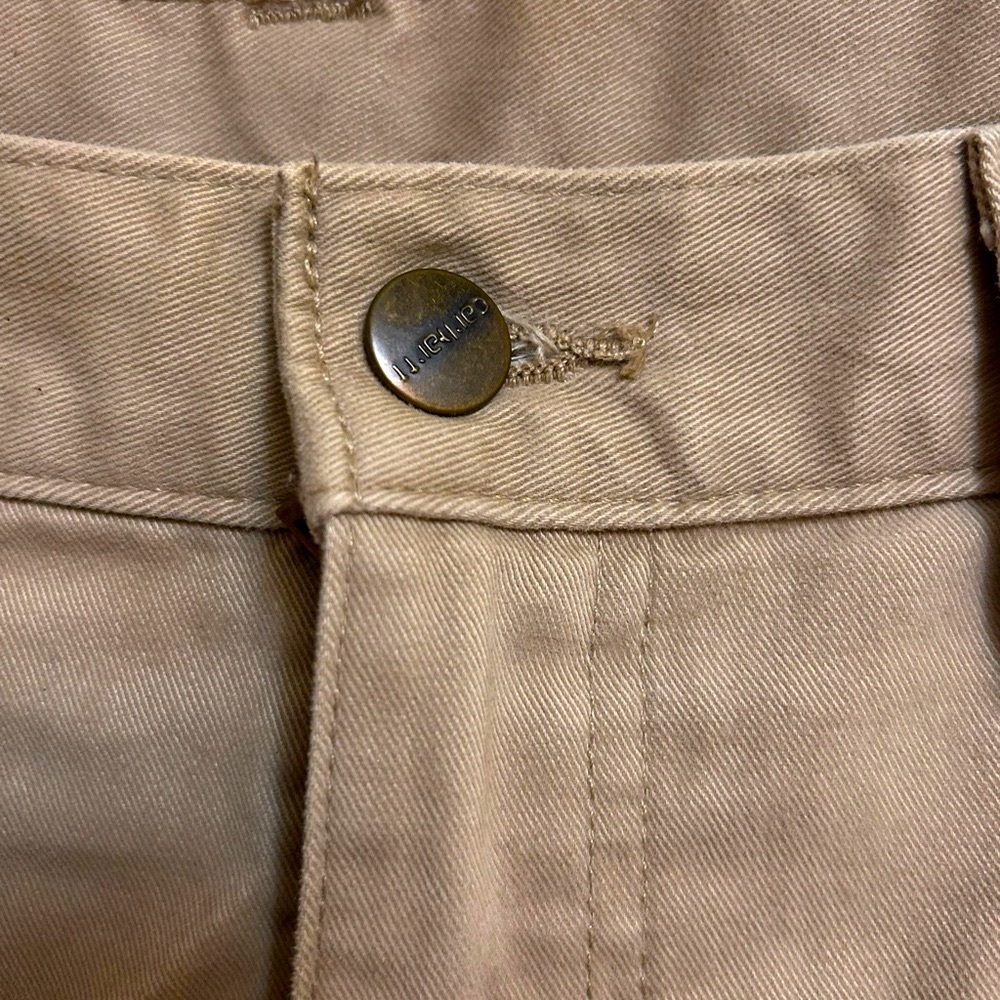 Carhartt Tan Jean Shorts Durable Cotton Blend - Picture 3 of 8